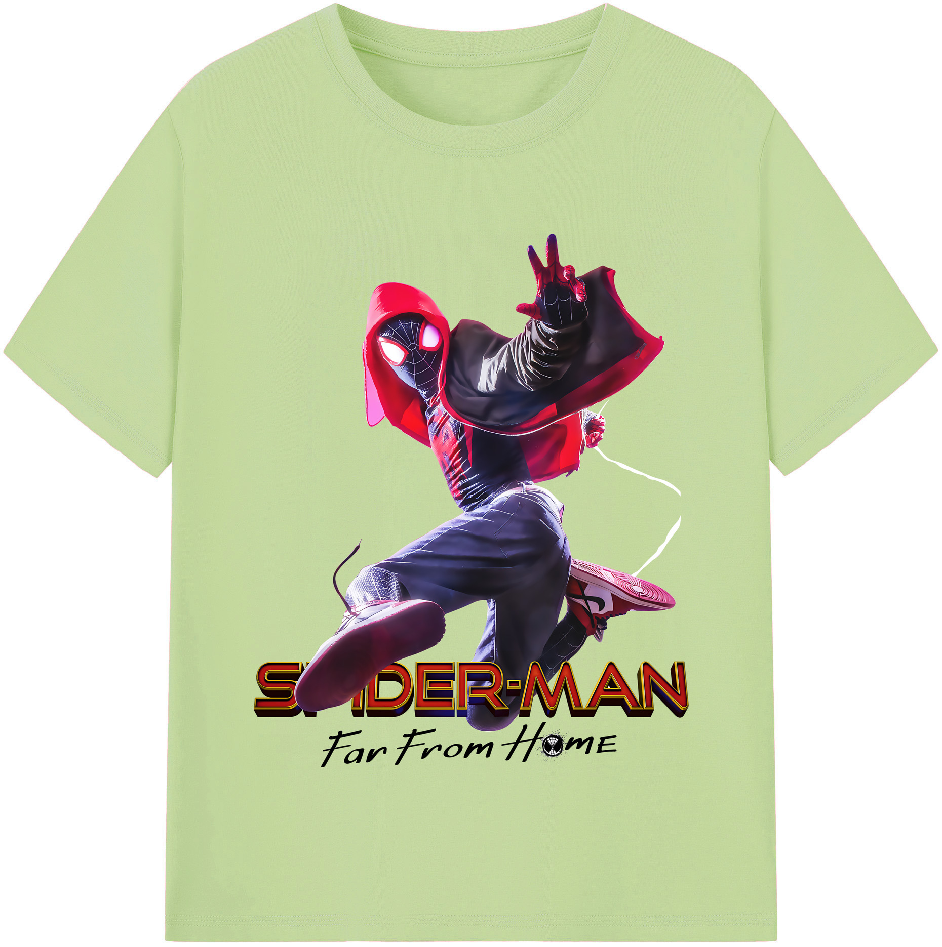 Spider Man スパイダーマン 綿100％半袖Tシャツ（フロントプリント）